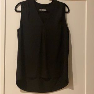 Black sleeveless blouse